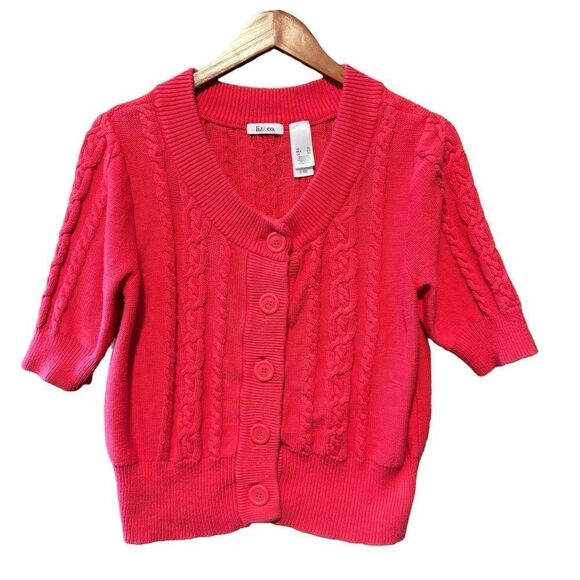 Liz & Co Pink Cardigan Size XL, SKU: 3-4904 - Picture 1 of 6